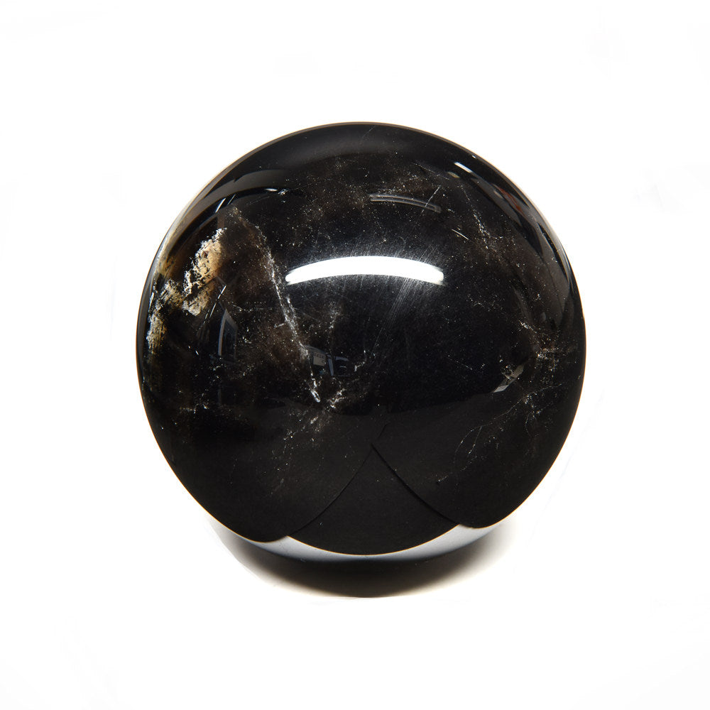 [鑑別付]モリオン 丸玉 55.5mm #RJ233