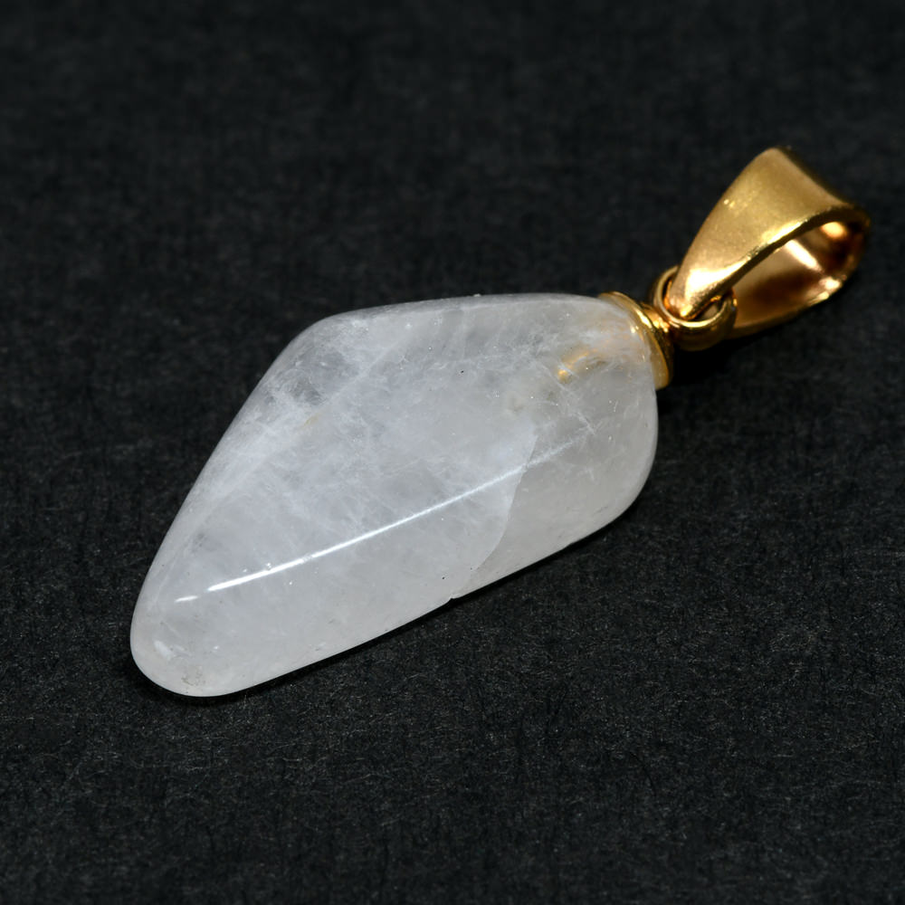 奈良県産 飛鳥桜水晶 ペンダントトップ 24x8.5x4.5mm #RJ237