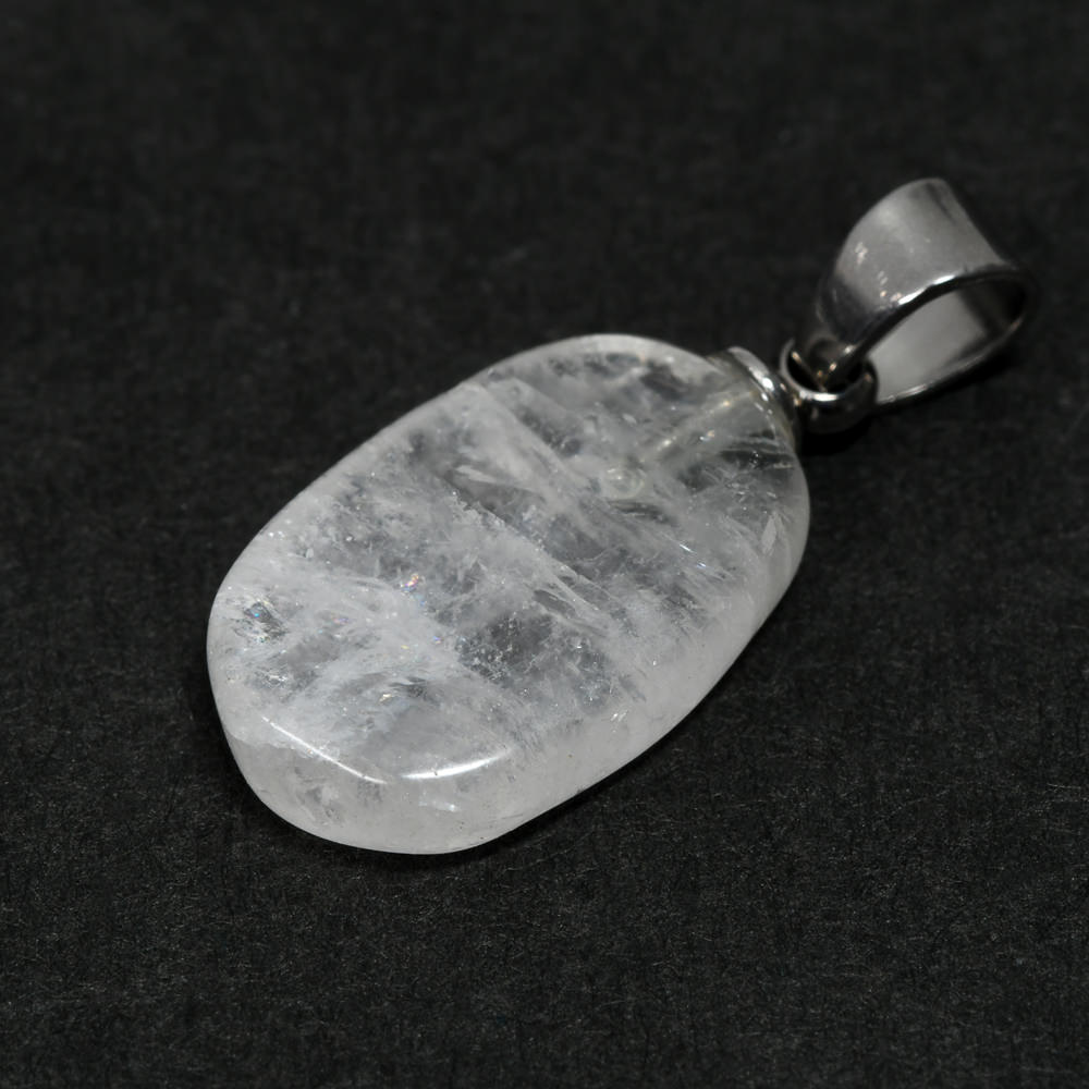 奈良県産 飛鳥桜水晶 ペンダントトップ 22x9.5x5.5mm #RJ238