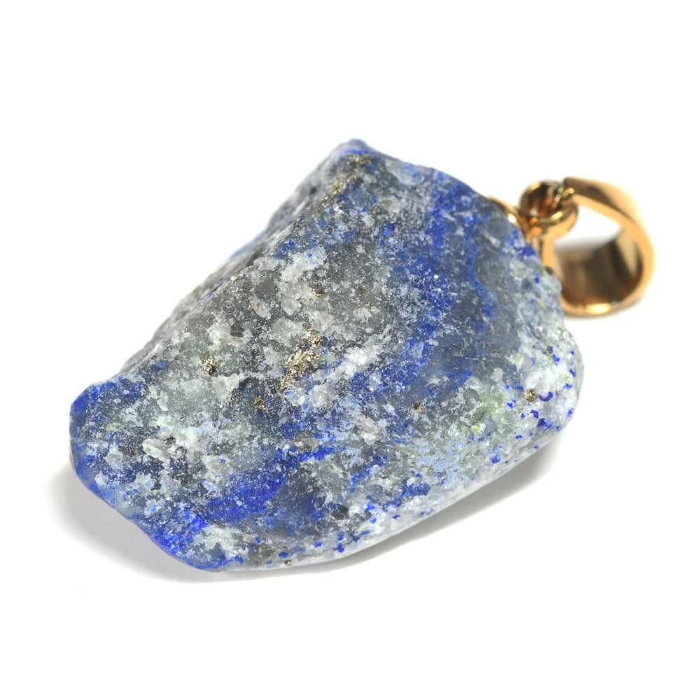 ラピスラズリ 原石ペンダントトップ 19.5x16.3x10mm #RJ280