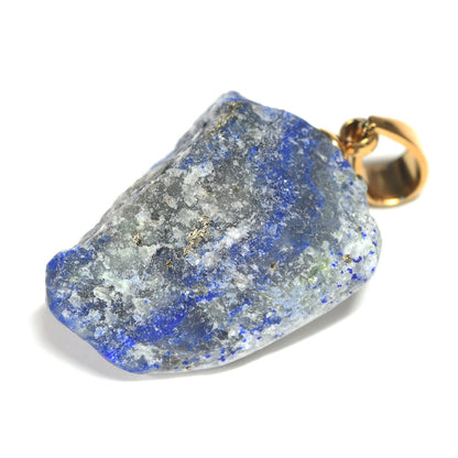 ラピスラズリ 原石ペンダントトップ 19.5x16.3x10mm #RJ280