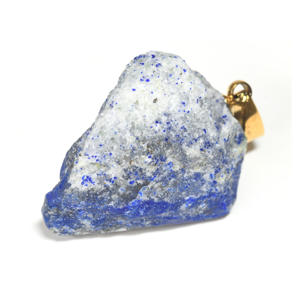 ラピスラズリ 原石ペンダントトップ 19.5x16.3x10mm #RJ280