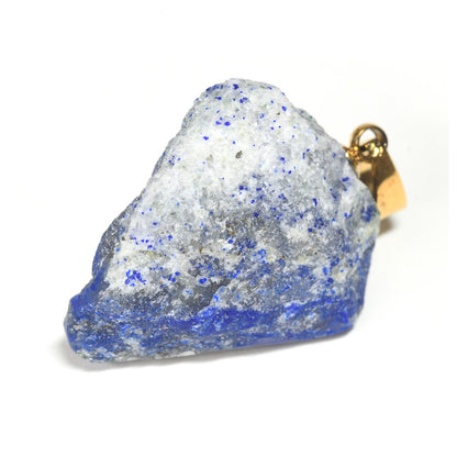 ラピスラズリ 原石ペンダントトップ 19.5x16.3x10mm #RJ280