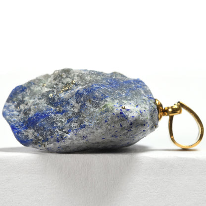 ラピスラズリ 原石ペンダントトップ 19.5x16.3x10mm #RJ280
