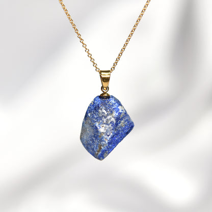 ラピスラズリ 原石ペンダントトップ 19.3x16.1x7.3mm #RJ281