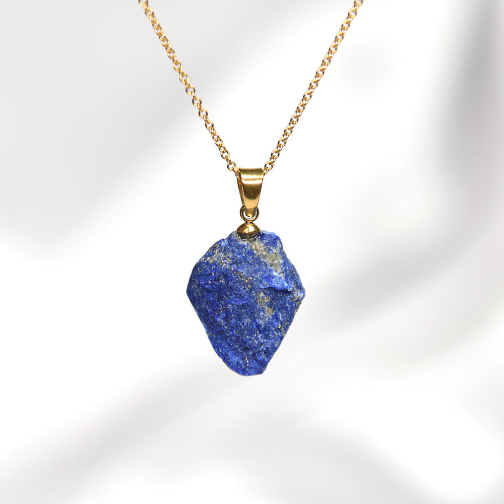 ラピスラズリ 原石ペンダントトップ 17.2x14.6x7.4mm #RJ282