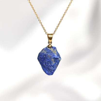 ラピスラズリ 原石ペンダントトップ 17.2x14.6x7.4mm #RJ282