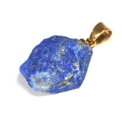 ラピスラズリ 原石ペンダントトップ 17.2x14.6x7.4mm #RJ282