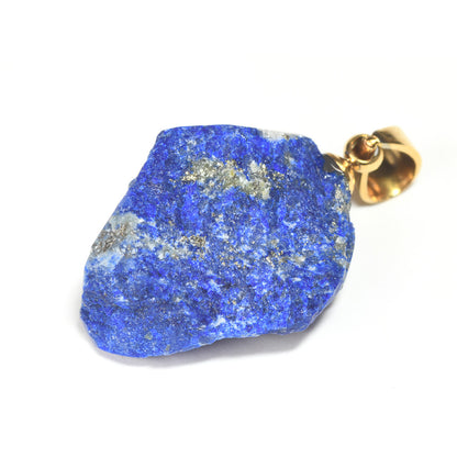 ラピスラズリ 原石ペンダントトップ 17.2x14.6x7.4mm #RJ282