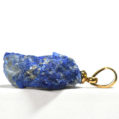ラピスラズリ 原石ペンダントトップ 17.2x14.6x7.4mm #RJ282