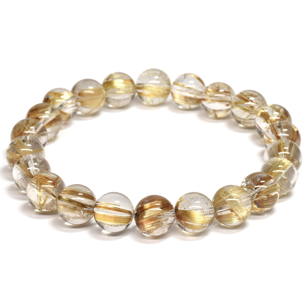 タイチンルチルクォーツ ブレスレット 9mm #RK005