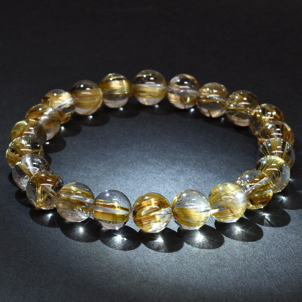 タイチンルチルクォーツ ブレスレット 9mm #RK005