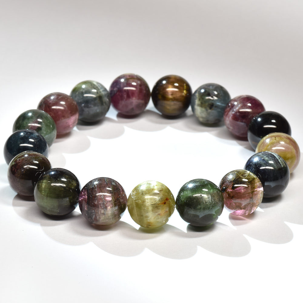 キャッツアイトルマリン ブレスレット 11.5mm #RK012 – premium stone