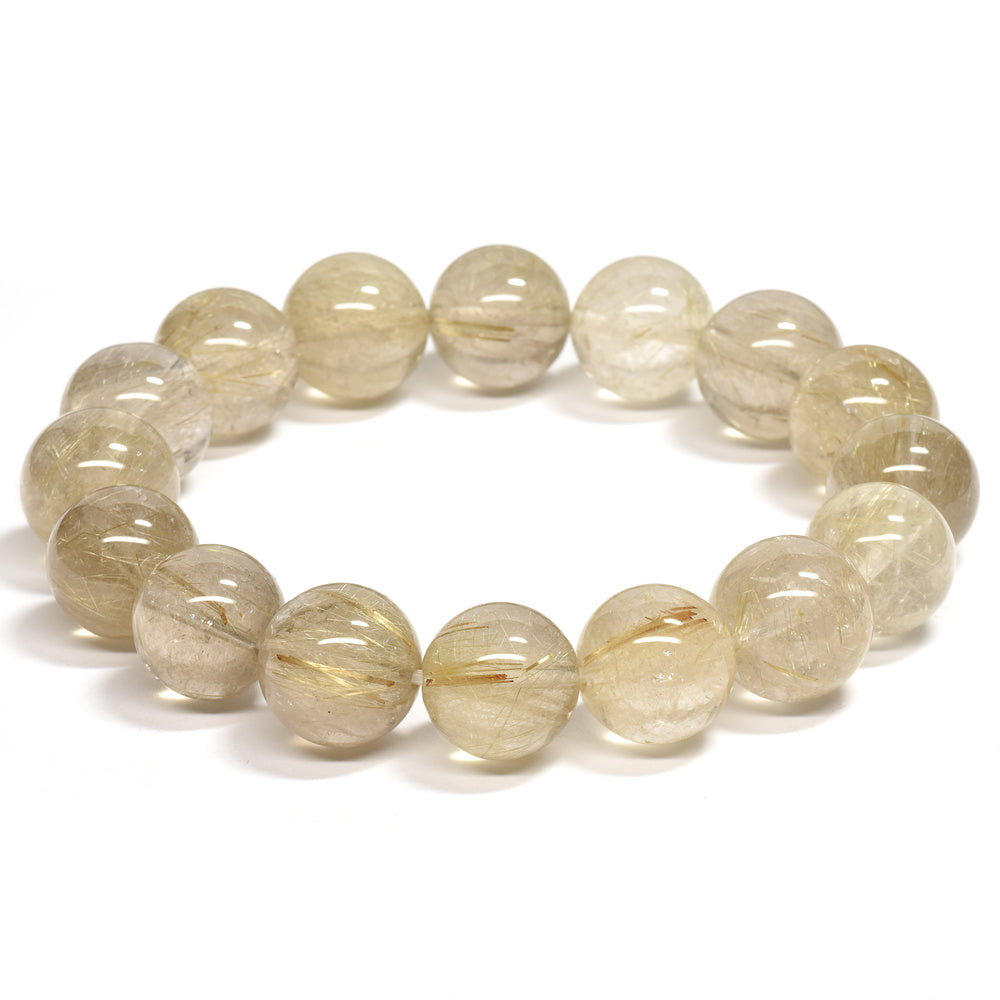 ゴールドルチルクォーツ ブレスレット 13.5mm #RK022