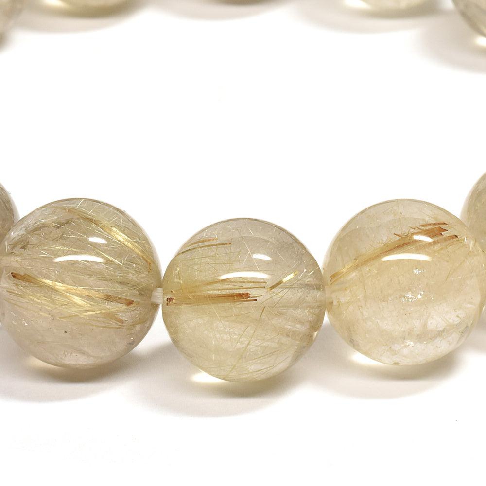 ゴールドルチルクォーツ ブレスレット 13.5mm #RK022