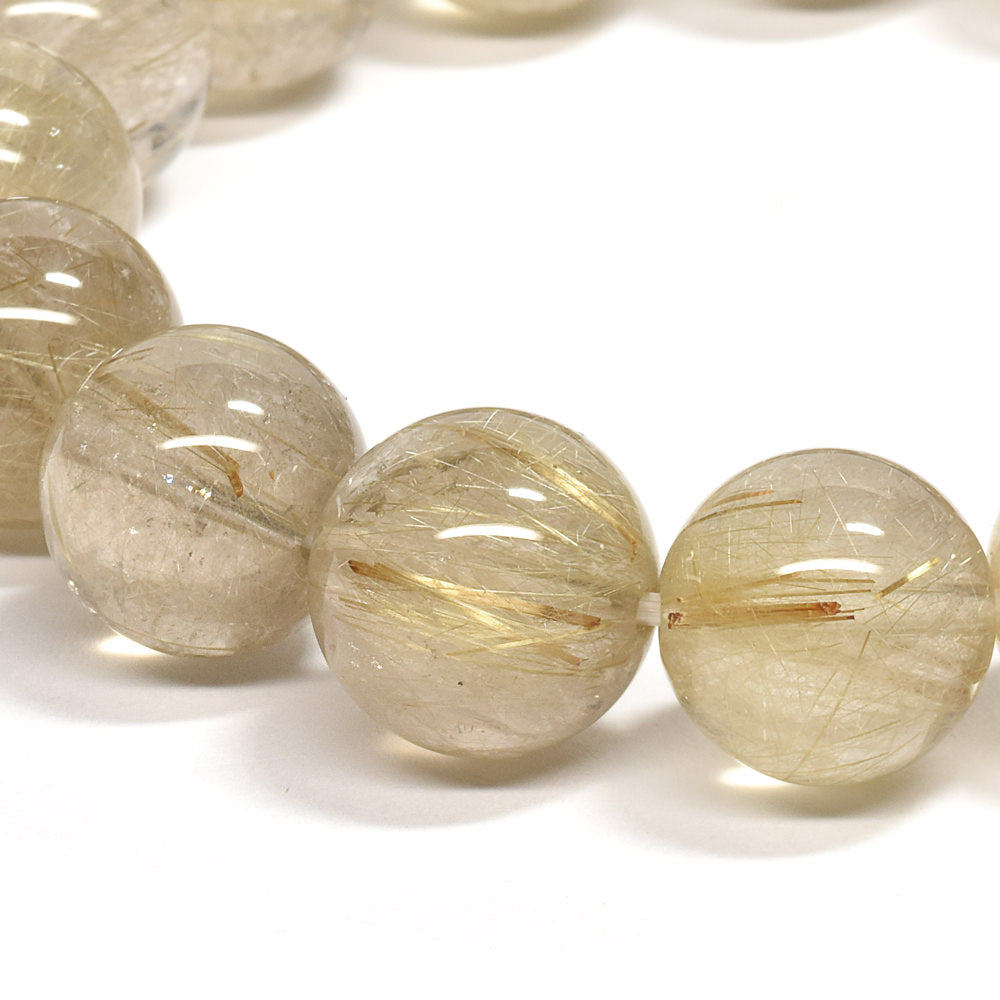 ゴールドルチルクォーツ ブレスレット 13.5mm #RK022