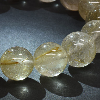 ゴールドルチルクォーツ ブレスレット 13.5mm #RK022