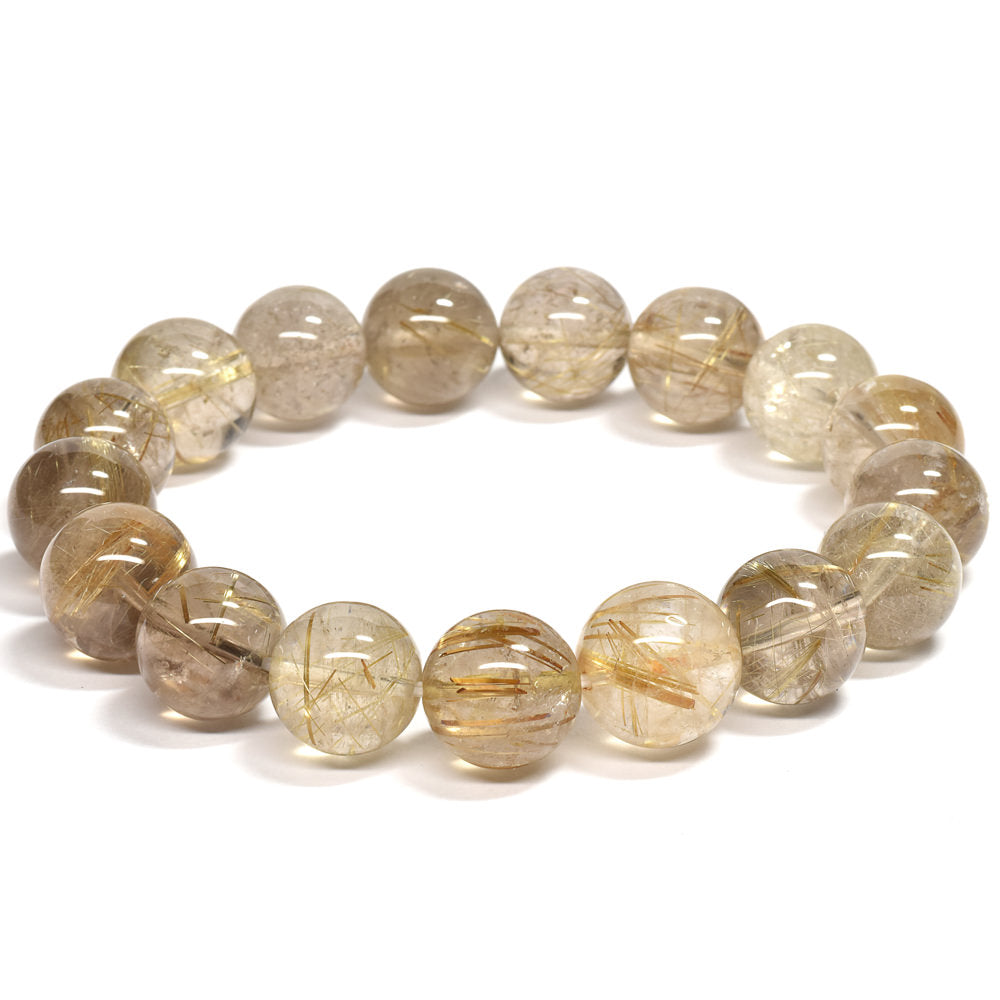 ゴールドルチルクォーツ ブレスレット 13mm #RK023