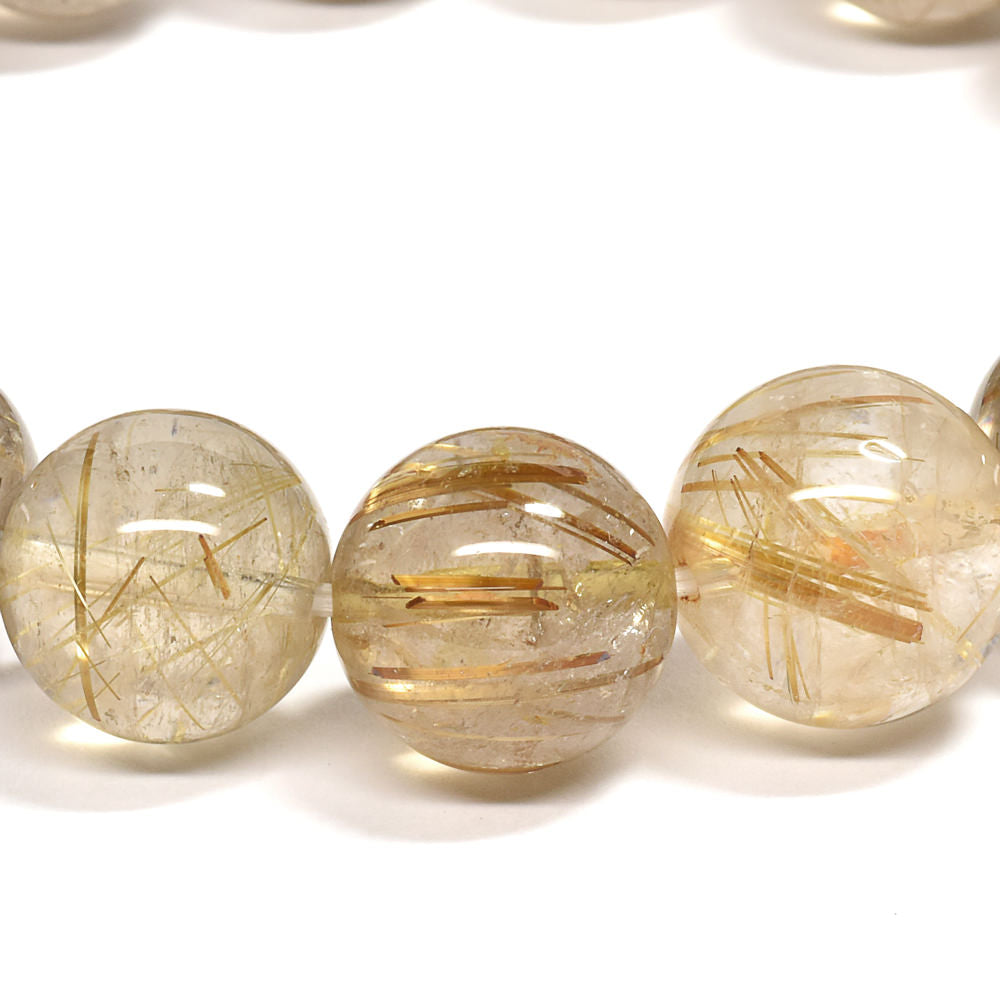 ゴールドルチルクォーツ ブレスレット 13mm #RK023