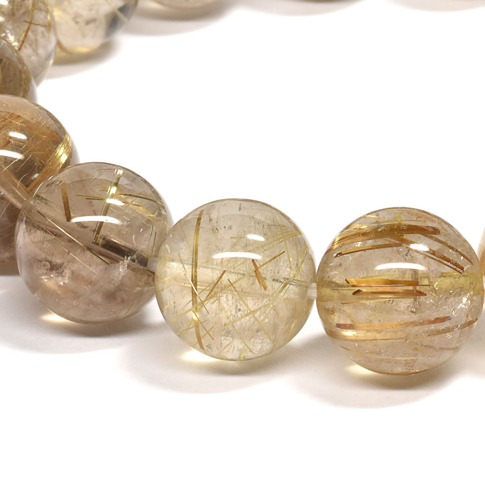 ゴールドルチルクォーツ ブレスレット 13mm #RK023