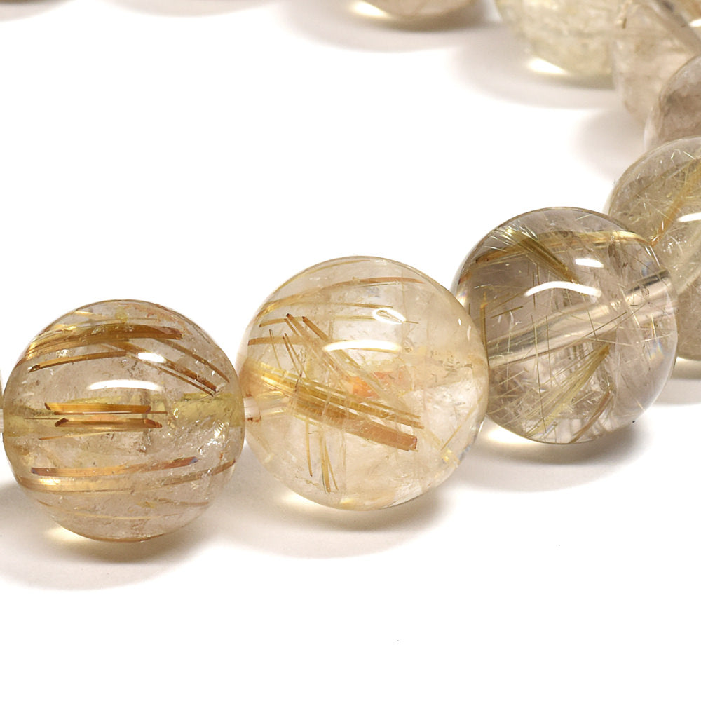 ゴールドルチルクォーツ ブレスレット 13mm #RK023