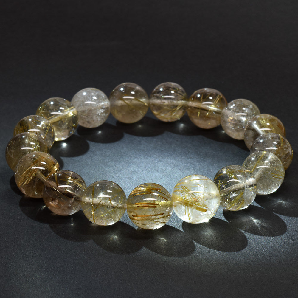 ゴールドルチルクォーツ ブレスレット 13mm #RK023