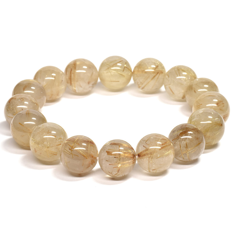 ゴールドルチルクォーツ ブレスレット 13.5mm #RK024
