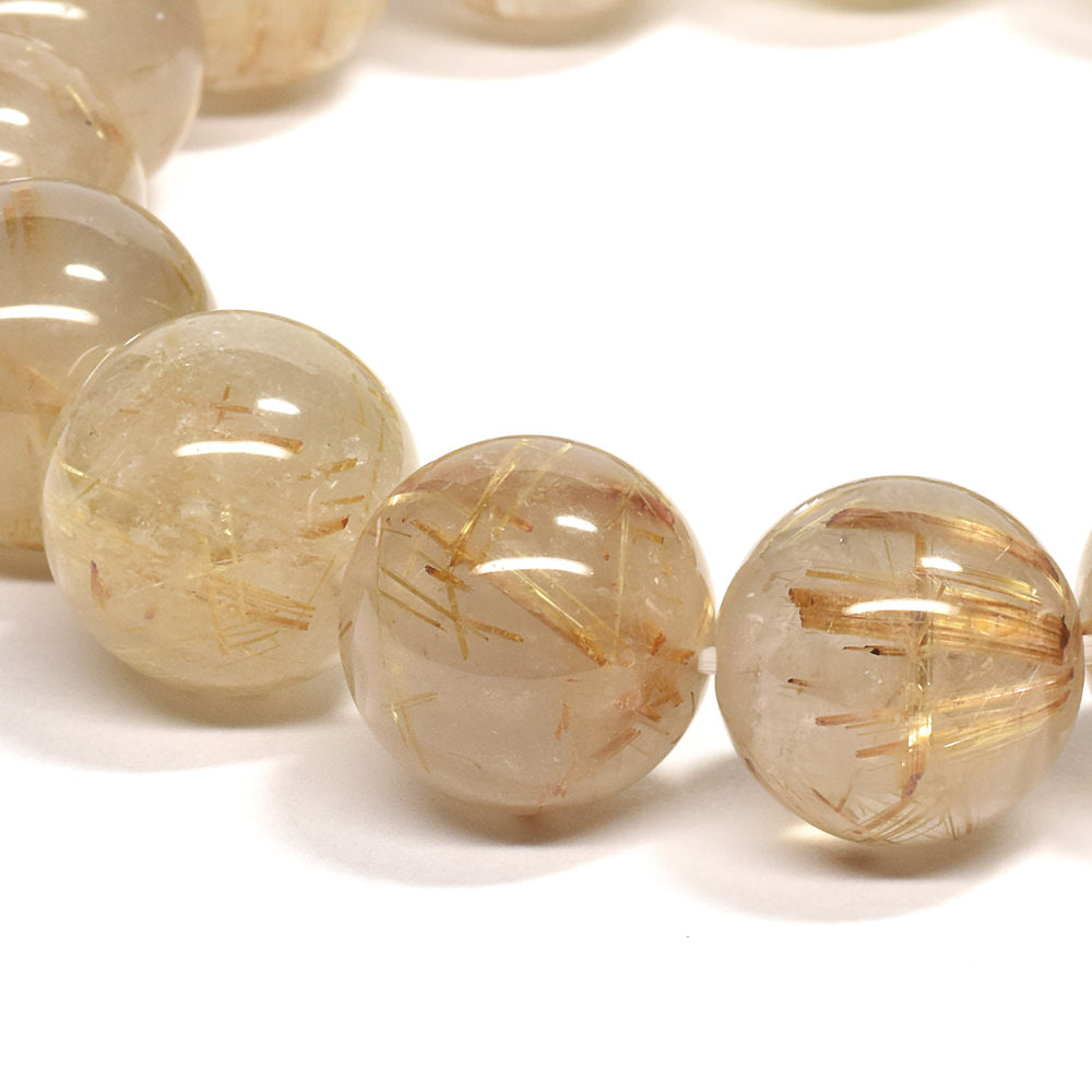 ゴールドルチルクォーツ ブレスレット 13.5mm #RK024