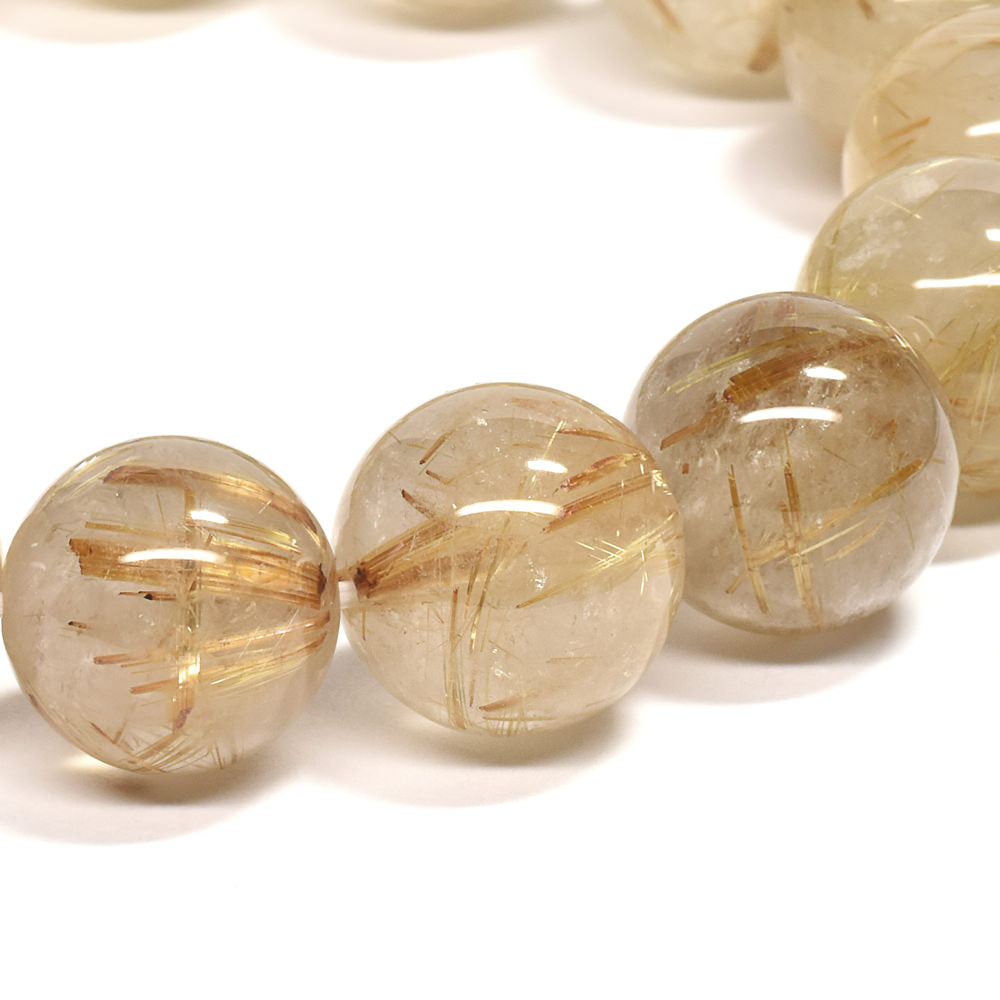 ゴールドルチルクォーツ ブレスレット 13.5mm #RK024