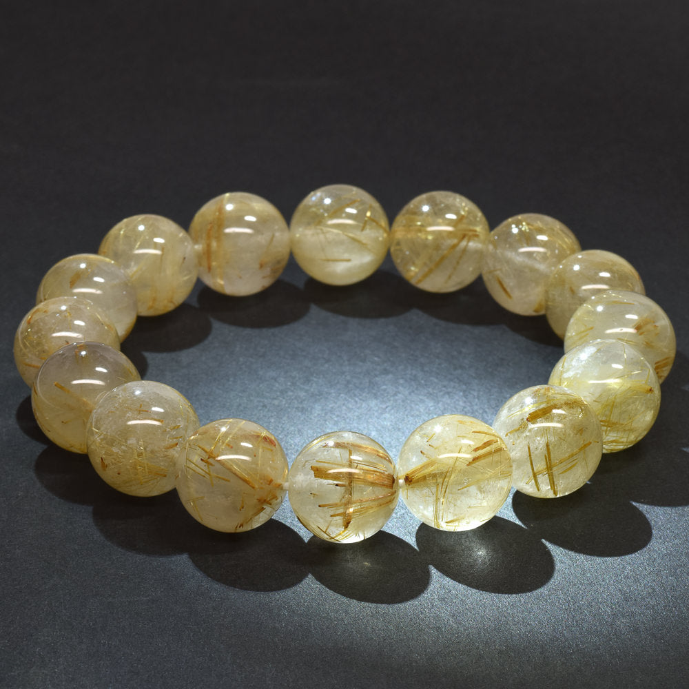 ゴールドルチルクォーツ ブレスレット 13.5mm #RK024