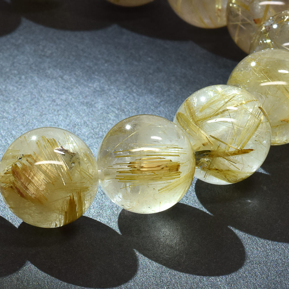 ゴールドルチルクォーツ ブレスレット 13-13.5mm #RK025