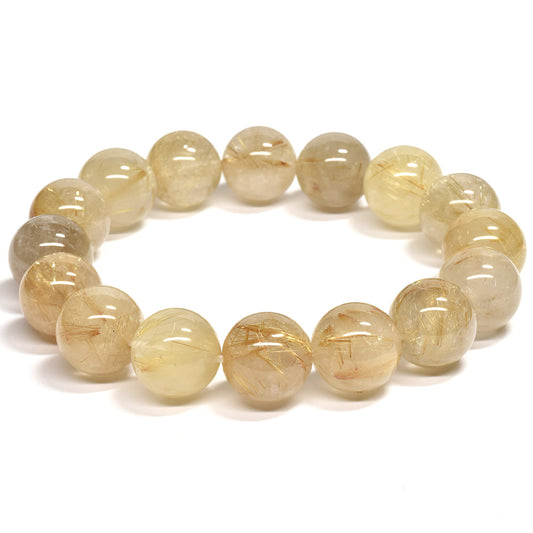 ゴールドルチルクォーツ ブレスレット 13.5mm #RK026