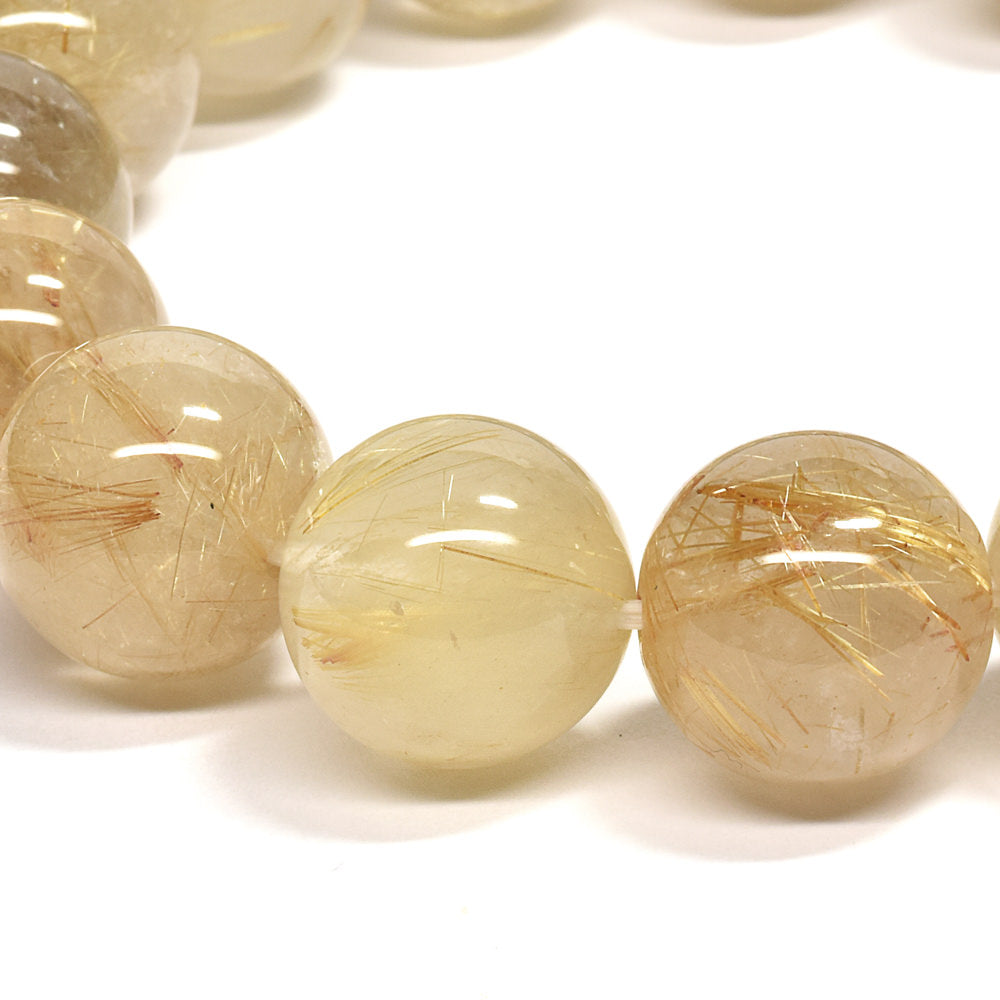 ゴールドルチルクォーツ ブレスレット 13.5mm #RK026