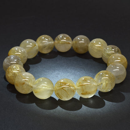 ゴールドルチルクォーツ ブレスレット 13.5mm #RK026