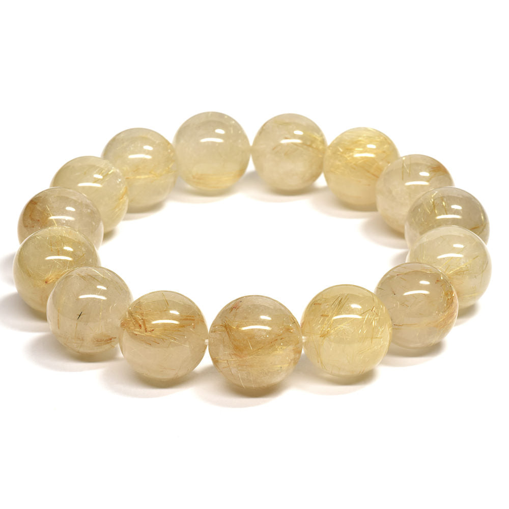 ゴールドルチルクォーツ ブレスレット 14-14.5mm #RK027