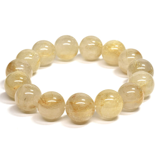 ゴールドルチルクォーツ ブレスレット 14-14.5mm #RK027