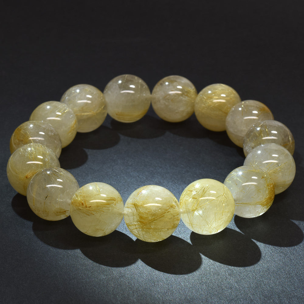 ゴールドルチルクォーツ ブレスレット 14-14.5mm #RK027