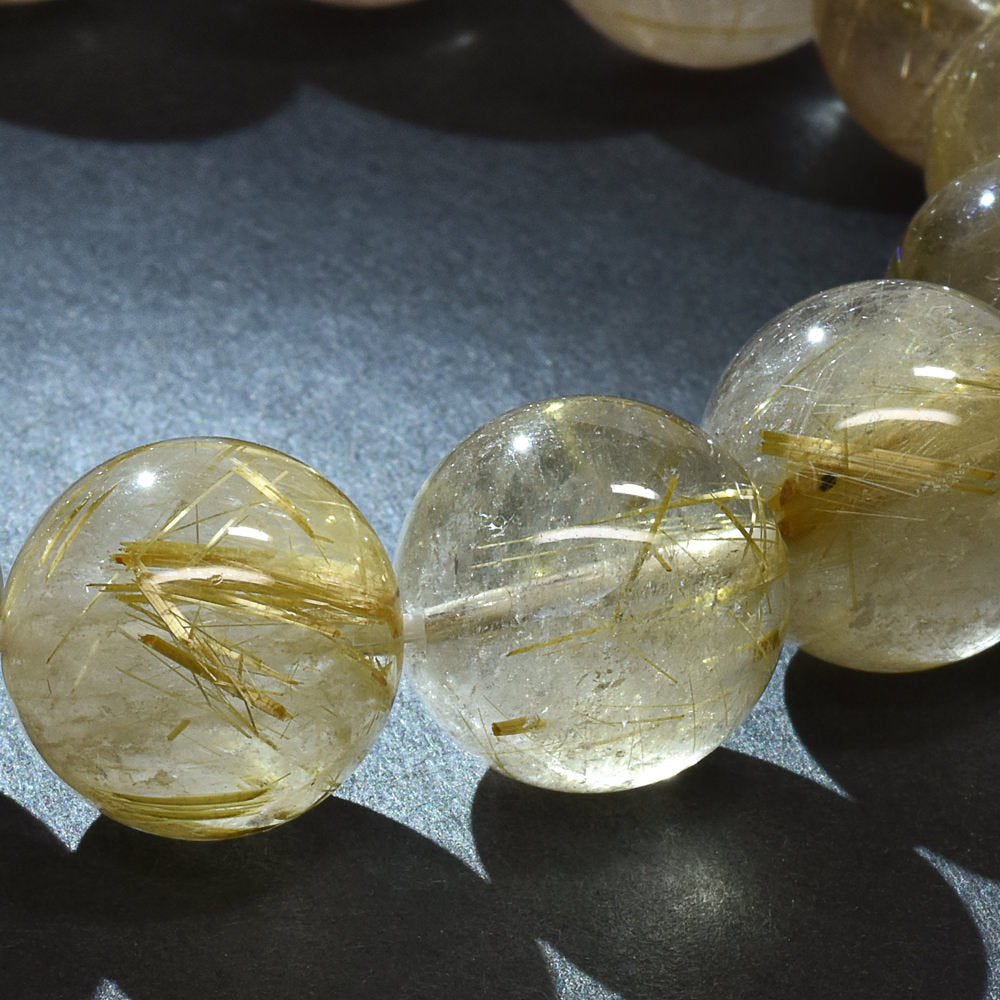 ゴールドルチルクォーツ ブレスレット 15mm #RK028