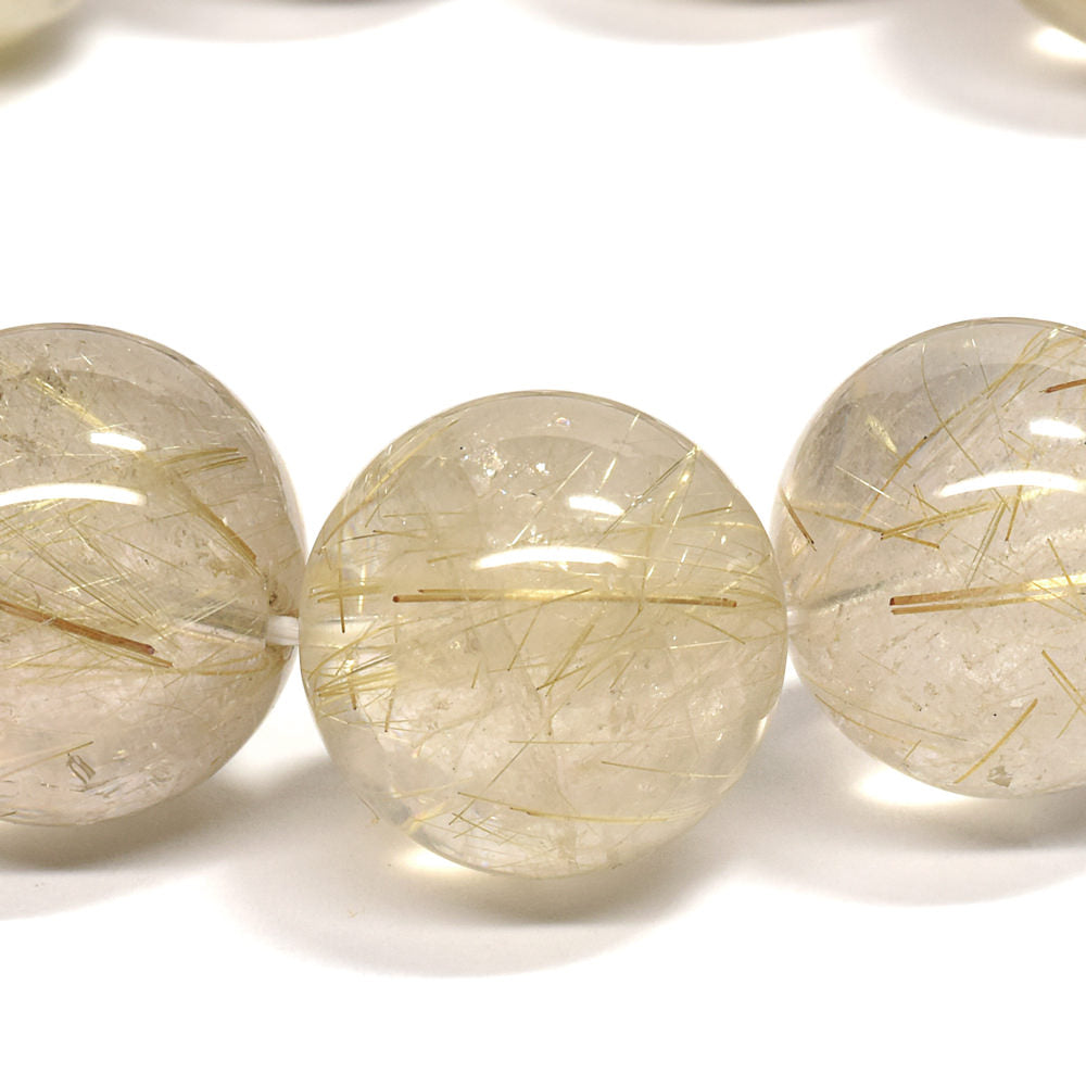 ゴールドルチルクォーツ ブレスレット 17.5mm #RK029