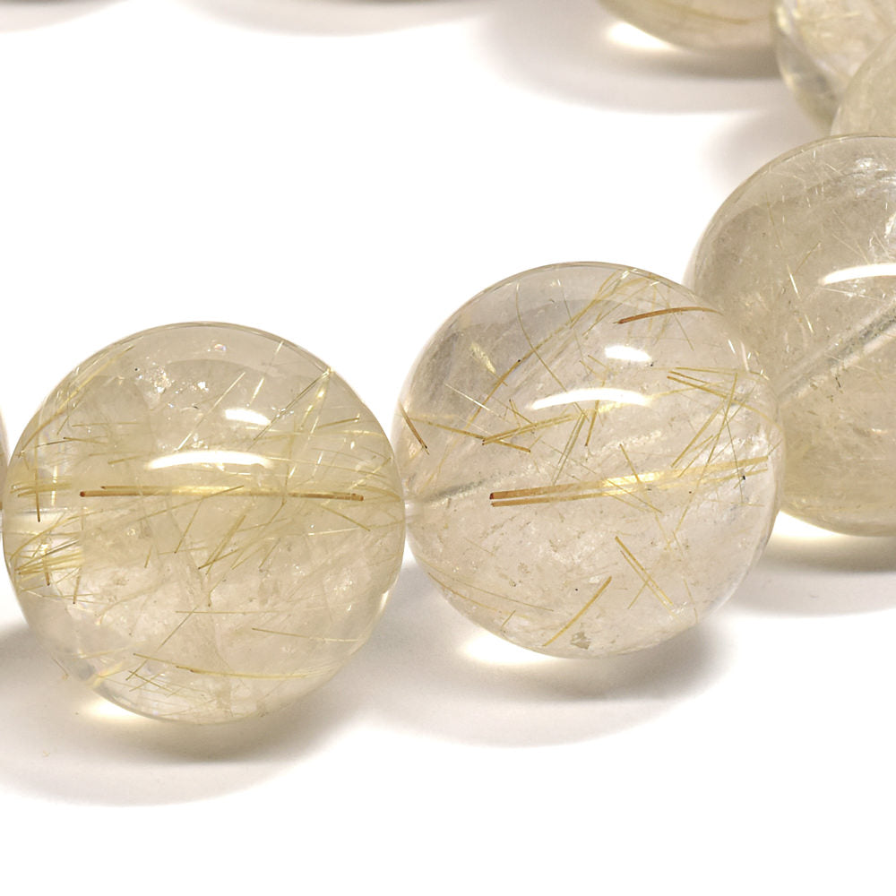 ゴールドルチルクォーツ ブレスレット 17.5mm #RK029