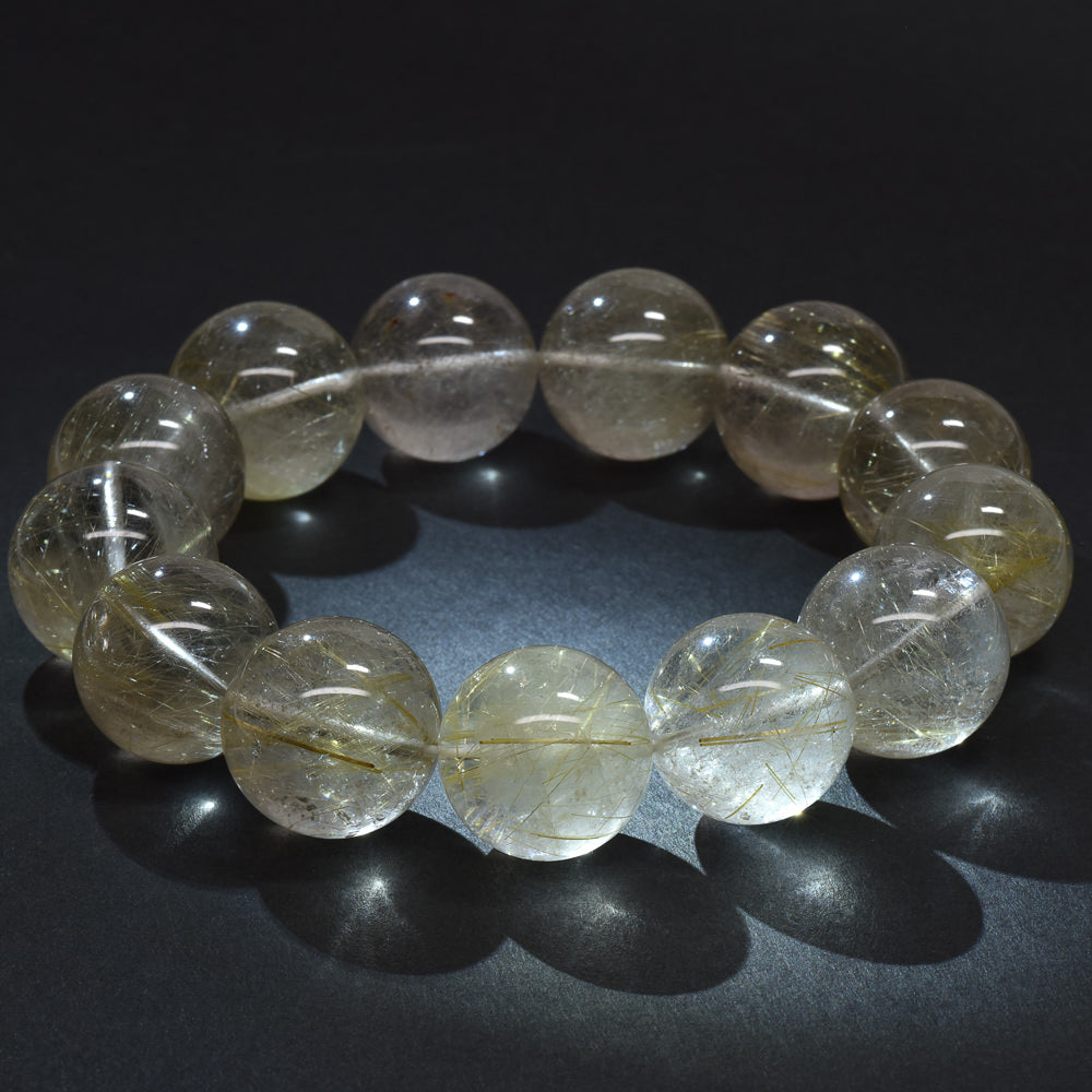 ゴールドルチルクォーツ ブレスレット 17.5mm #RK029