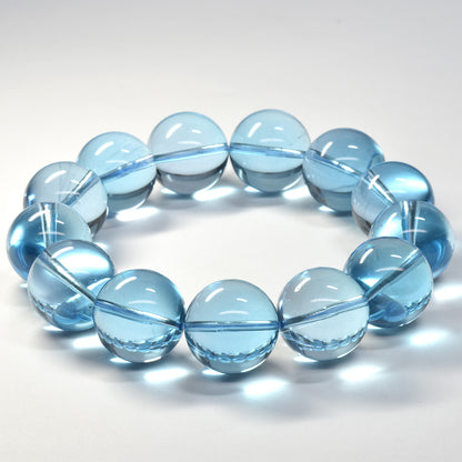 [大玉]スイスブルートパーズ ブレスレット 18.5mm #RK086