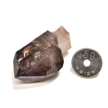 ジンバブエ産アメジストエレスチャル 原石 56x27.3x26.3mm #RK110