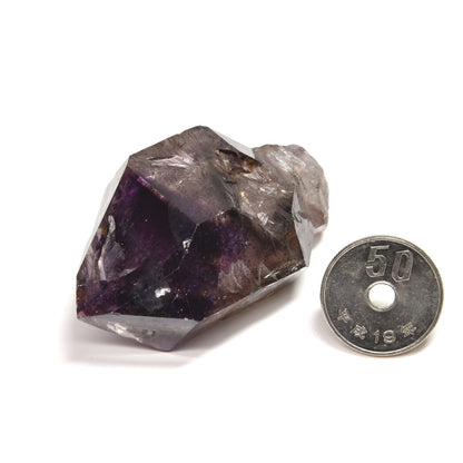 ジンバブエ産アメジストエレスチャル 原石 58x34x25mm #RK112