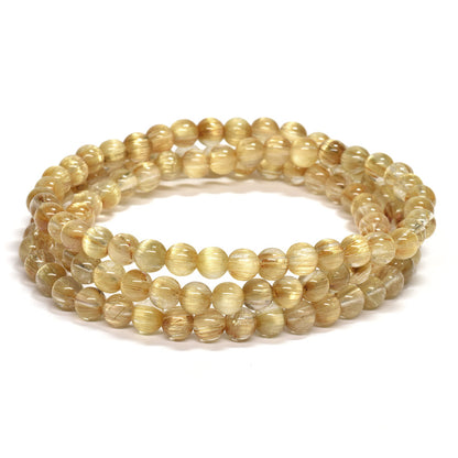 ゴールドルチルクォーツ 3連ブレスレット 5mm #RK142