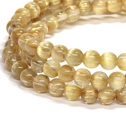 ゴールドルチルクォーツ 3連ブレスレット 5mm #RK142