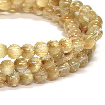 ゴールドルチルクォーツ 3連ブレスレット 5mm #RK142