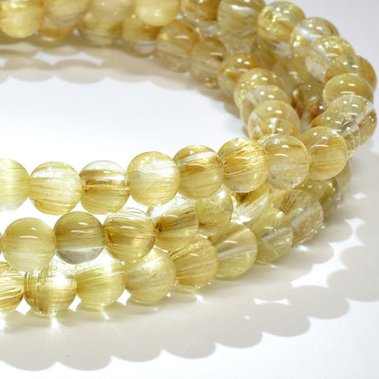 ゴールドルチルクォーツ 3連ブレスレット 5mm #RK142