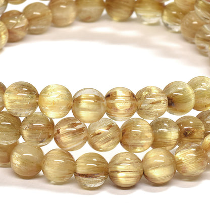 ゴールドルチルクォーツ 3連ブレスレット 5.5mm #RK143