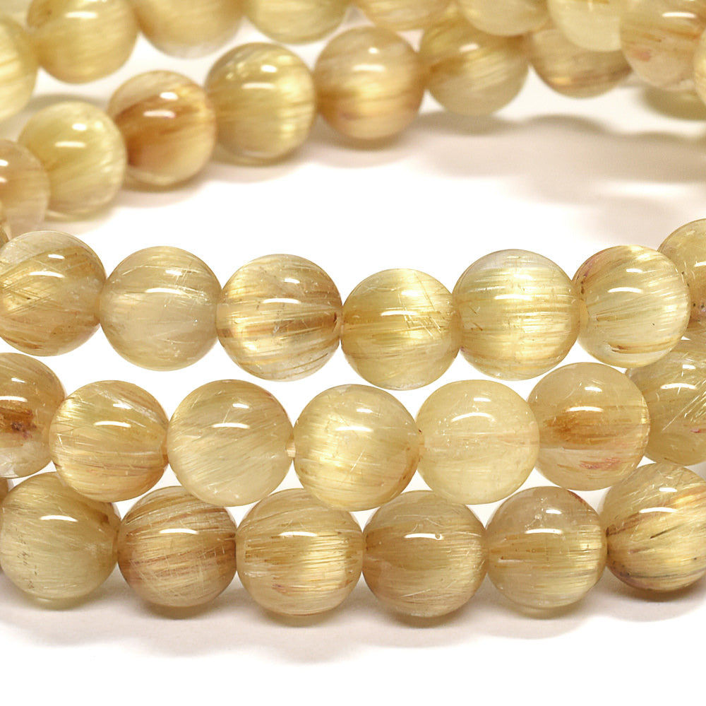 ゴールドルチルクォーツ 3連ブレスレット 6mm #RK144